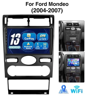 Obrázek produktu pro Android autorádio 9 palců pro Ford Mondeo (2004-2007) s dotykovým displejem, GPS navigací, funkcemi Carplay a Android Auto, formát 2 DIN, 1 GB RAM, 32 GB paměti, Bluetooth, výkon 4x45 Watt