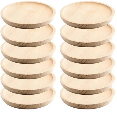Obrázok produktu pre Drevená servítka – sada 12 ks – Ø 14 cm – drevená doska