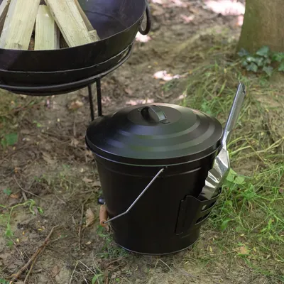 Produktbild von Kohleneimer- mit Schaufel, stilvoller Eimer, Ascheeimer in Schwarz