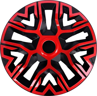 Produktbild von Radkappen Radzierblenden (4Stück) 14 Zoll rot/schwarz THE BEST Z552543