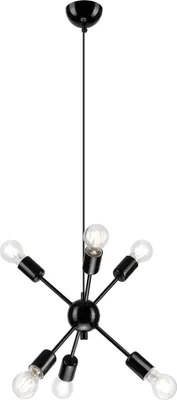 Produktbild von Bioledex Vintage Pendelleuchte 6x E27 schwarz Metall