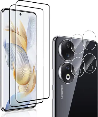 Obrázok produktu pre 2X 3D ochranné sklo ( displej + fotoaparát ) pre Honor 90 Displej Plná 9H pancierová fólia