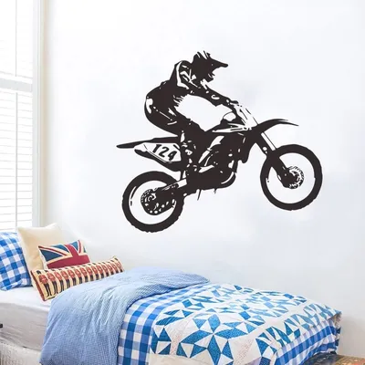 Obrázek produktu pro Samolepka na zeď Motorkář - Stylová tapeta KP16602