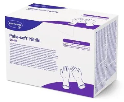 Obrázok produktu pre Peha-Soft nitrilové sterilné rukavice bez púdru, veľkosť XL, 50 x 2 ks