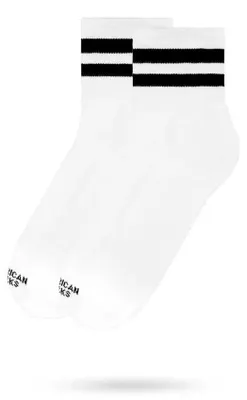 Zdjęcie produktu dla American Socks Old School – białe skarpetki do kostek.