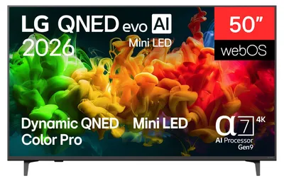 Produktbild von LG 50QNED80B6B 4K QNED evo MiniLED TV 126 cm (50")