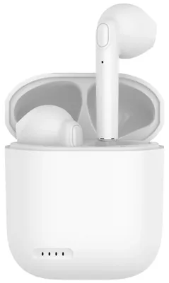 Obrázok produktu pre Akashi altsilearb earbuds wireless white silver bezdrôtové bluetooth slúchadlá s puzdrom na batérie.