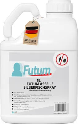 Produktbild von FUTUM 5L Silberfische Spray Mittel gegen Silberfischchen Köder Falle Silberfisch Abwehr