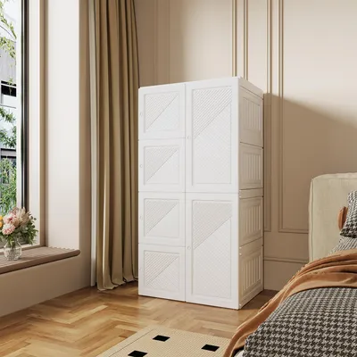Image de Armoire avec porte transparente - 69x170x50 cm - Plastique - Design minimaliste et moderne