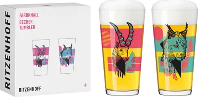 Immagine prodotto di Ritzenhoff Trinkbecher Farbknall 2er-Set 003, Becher, Daniel Fatemi , Kristallglas, 432 ml, 3491003