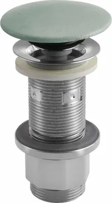 Obrázek produktu pro Umyvadlová odpadní sada 5/4", click-clack, betonová zátka, 10-80 mm, matně zelená