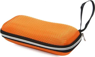 Produktbild von Tragbares rechteckiges Brillenetui mit Reißverschluss, Brillenbox zum Schutz von Sonnenbrillen-Orange
