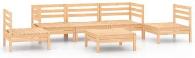Produktbild von vidaXL 6-tlg. Garten-Lounge-Set Kiefer Massivholz