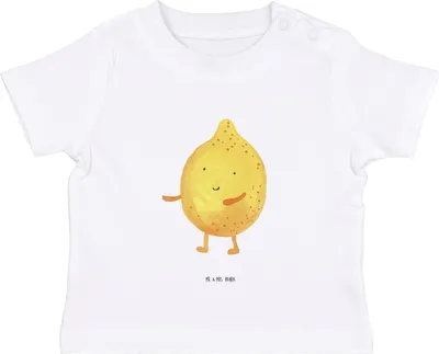 Produktbild von Mr. & Mrs. Panda T-Shirt Beste Freunde Zitrone 6. - 12. Monat - Weiß - Geschenk, Baby Baumwollshirt, Fehlende Keywords, Kurzarmshirt, Lustige Sprüche, Kleinkind Shirt