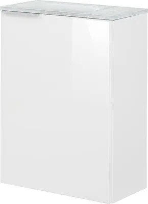 Produktbild von Fackelmann KARA Gäste WC Set 3-teilig 45 cm, Weiß, rechts, Glas Weiß