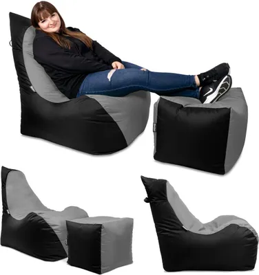 Produktbild von BuBiBag Flashbag Lounge Sessel Sitzkissen 75Tx60Bx85H cm Grau