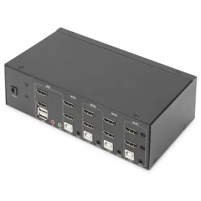 Immagine prodotto di DIGITUS KVM Switch 4-Port 4K30Hz 2xHDMI 2xUSBA 2x3,5mKlinke