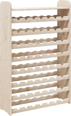 Obrázek produktu pro vidaXL Stojan na víno s horní policí 72,5x25x111,5 cm z masivního borovicového dřeva