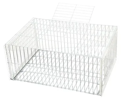 Image de Piège à oiseaux / Cage à pigeons - Cage de capture vivante - En fer - Très résistante - Antirouille - Pour grands oiseaux et canards - 61 × 43 × 26 cm - Automatique