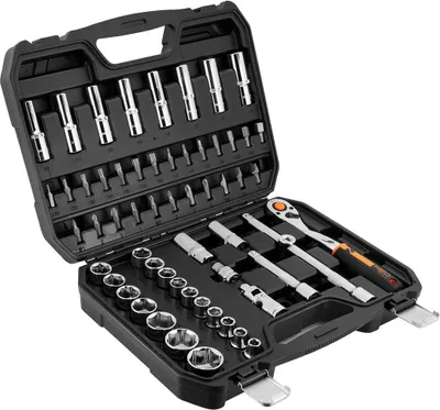 Zdjęcie produktu dla NEO TOOLS Klucze nasadowe 1/2", zestaw 58 szt., CrV