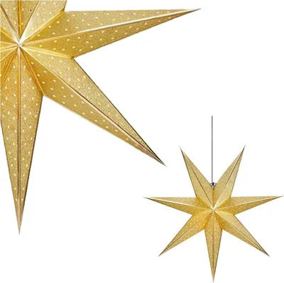 Zdjęcie produktu dla Ozdoba wisząca świetlna Gwiazda 75cm złoty GLITTER 705790 Markslojd