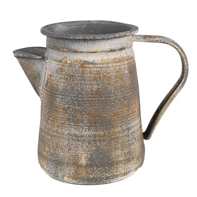 Zdjęcie produktu dla Clayre & Eef Dzbanek dekoracyjny 20x12x16 cm Szary metalowy