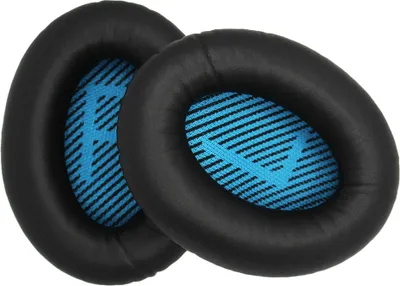 Produktbild von 2x Ohrpolster für Bose QuietComfort QC15 QC25 QC35 Over Ear-Kopfhörer Ohrenschützer-Kissen Proteinmaterial, 1 Paar Ersatz-Ohrpolster