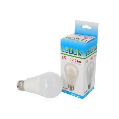 Obrázek produktu pro [3 kusy] LEDOM E27 A60 žárovka 12W neutrální bílá 4000K 1212 lumen SMD LED Ra 80 Ø60mm úsporná žárovka