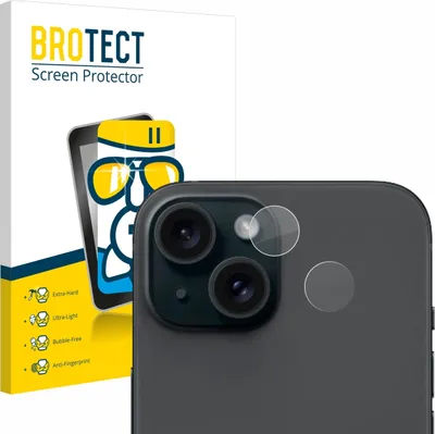Produktbild von BROTECT Schutzglas für Apple iPhone 15 (NUR Kameraschutz) Schutzfolie Panzer Folie Glas Display Schutz klar