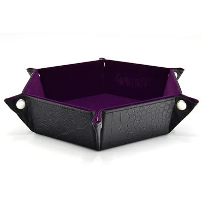 Produktbild von Glassstaff - Hexagonal Foldable Rolling Tray - Dragon Skin Lila