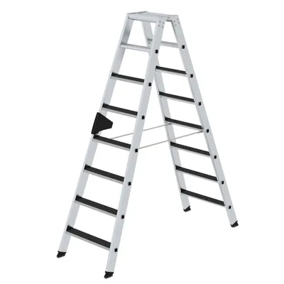 Produktbild von MUNK Stehleiter beidseitig begehbar mit clip-step R13 2x8 Stufen