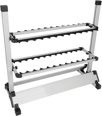 Produktbild von Famanu Angelhalter - Höhenverstellbar - 73x32x72 cm - Silber