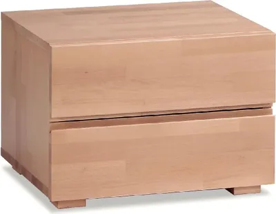 Produktbild von HASENA Wood Line Dupla Nachttisch 2 Schubladen Buche natur