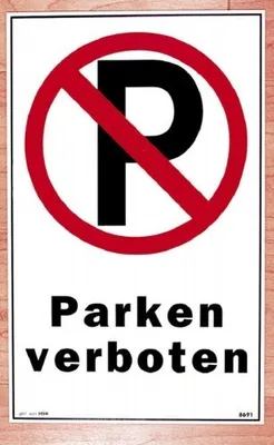 Produktbild von Warnschild - PARKEN VERBOTEN - 308691 - Gr. ca. 25 x 40 cm