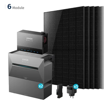 Produktbild von Anker Solix Power Dock Balkonkraftwerk 3000W mit Speicher – inkl. anker solix Solarbank 3 E2700 Pro & BP2700X2