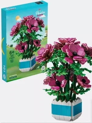 Obrázek produktu pro Stavebnice - Květina Orchidej v květináči 1067 dílků.