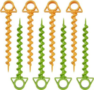 Produktbild von 8 Stück Zeltheringe, robuste Metallheringe, Bodenankerheringe, Zeltheringe, Segeltuchhering, Sardinenzelt für Rasen, Strand, Camping