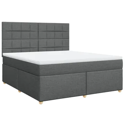 Produktbild von vidaXL Boxspringbett mit Matratze Dunkelgrau 180x200 cm Stoff
