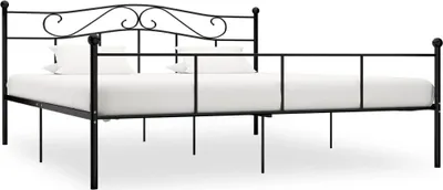 Produktbild von vidaXL Bettgestell Schwarz Metall 200×200 cm