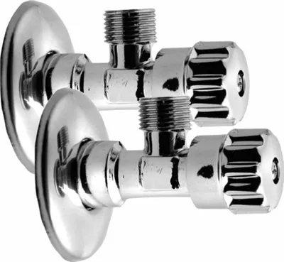 Produktbild von Aqualine MULTITURN Eckventil 1/2"x3/8“, Paar, Chrom