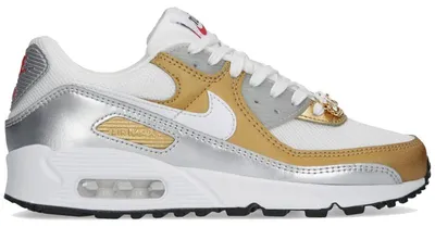 Produktbild von Nike Air Max 90 SE White Metallic Gold (Women's) - EU 38