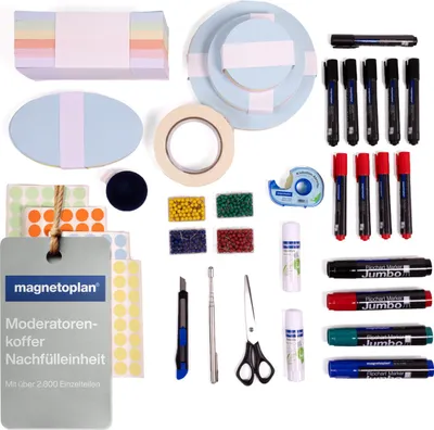 Produktbild von Magnetoplan Nachfüllset Moderatorenkoffer Präsentations-Kit - 2800 Teile