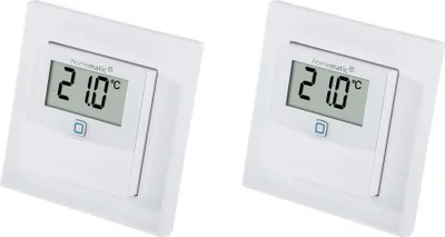 Immagine prodotto di HOMEMATIC IP Smart Home 150180A0, Sensore di temperatura e di ronzio con display, 2 pezzi. Sensore con display, 2 pz