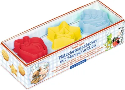Produktbild von Spiegelburg 14206 Plätzchenausstecher mit Stempelfunktion * Die lieben Sieben