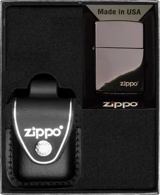 Produktbild von Feuerzeug-Set ZIPPO EBONY LOGO Geschenk No3