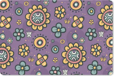 Produktbild von MuchoWow® Mauspad Mousepad Mädchen - Schmetterling - Pflanzen - Muster - Mädchen - Kinder - Kinder 27x18 cm - Mousepads - Maus Mat - Pad - Mausunterlage - Büroartikel - Desk Matten
