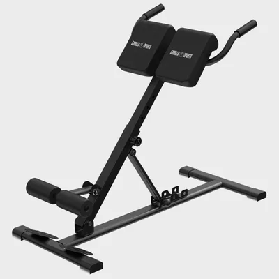 Produktbild von GORILLA SPORTS® Rückentrainer - Klappbar, Verstellbar, bis 150kg, Stahl - Hyperextension Bank, Rückenstrecker Gerät, Fitnessgerät für Rücken, Zuhause