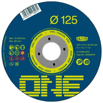 Productafbeelding van Doorslijpschijf Tyrolit ONE, 230x3,0x22,23mm, A 30 Q-BFO, 2-in-1, staal/RVS, gekropt - Set van 10 stuks