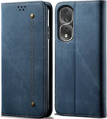 Obrázek produktu pro Honor 80 Pro Pouzdro, Kožené Peněženkové Pouzdro s Magnetickým Uzavíráním a Stojánkem pro Honor 80 Pro modré