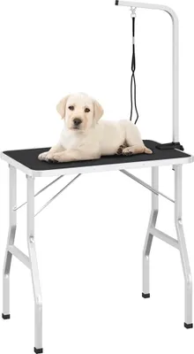 Image de vidaXL Table de tonte avec écharpe pour chiens chats Pliable